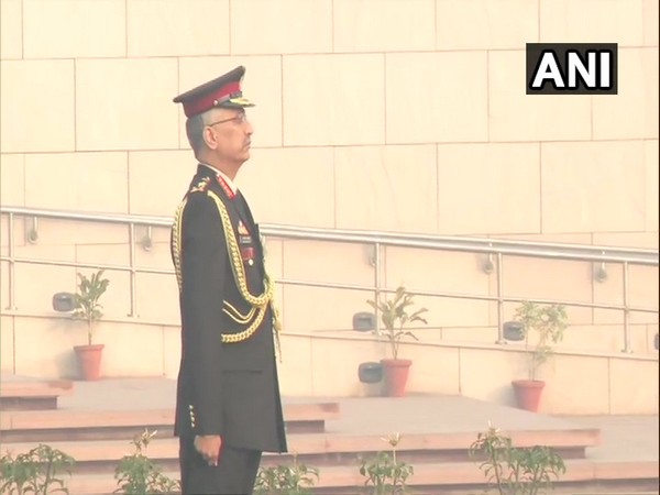 Lieutenant General Manoj Mukund Naravane at the National War Memorial on Wednesday morning. 