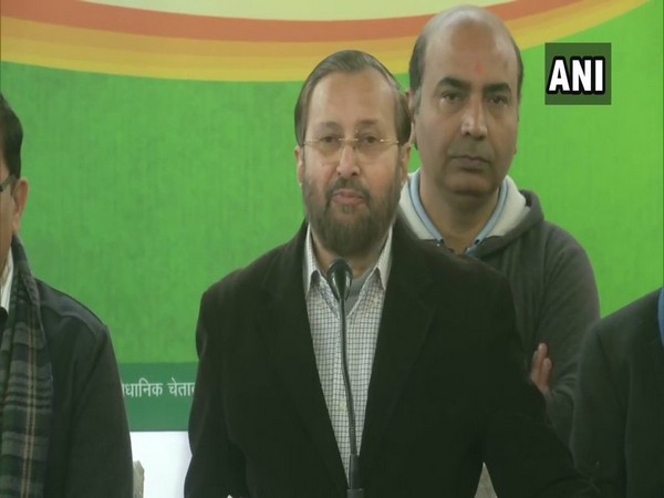Prakash Javadekar addresses a press conference in New Delhi on Wednesday [Photo/ANI]