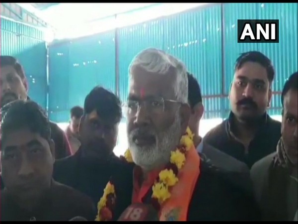 BJP Uttar Pradesh president Swantantra Dev Singh speaks to ANI in Mathura on Thursday [Photo/ANI]