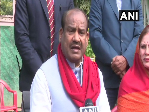 Kota MP Om Birla during a press conference in Jaipur on Saturday. Photo/ANI