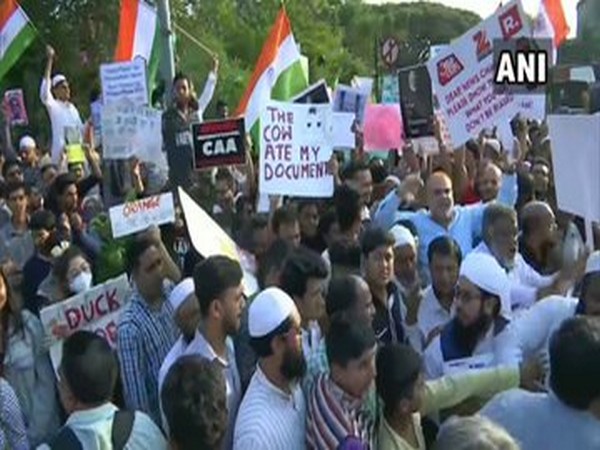 People protesting against CAA and NRC in Bengaluru on Saturday.