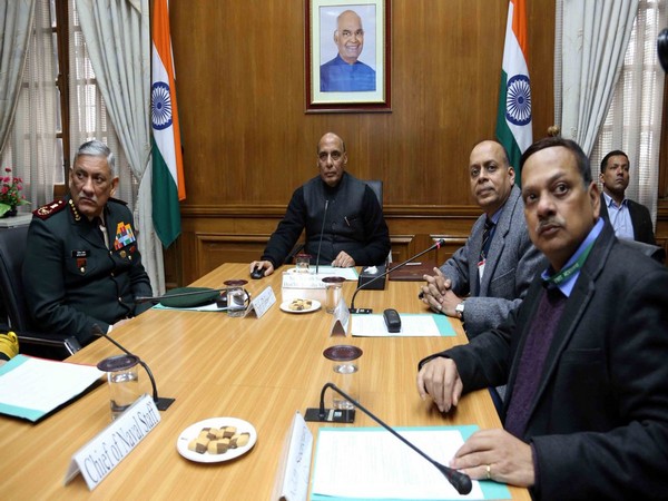 Defence Minister Rajnath Singh launched website on grant of permission for aerial photography/remote sensing survey of defence land. (Photo tweeted by Defence Ministry)