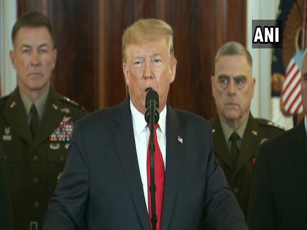 US President Donald Trump during his address to the nation on Wednesday. Photo/ANI