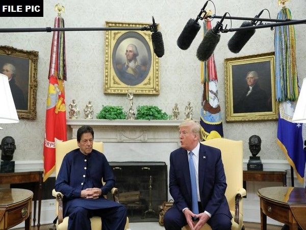 Pakistan Prime Minister Imran Khan with US President Donald Trump in Davos on Tuesday