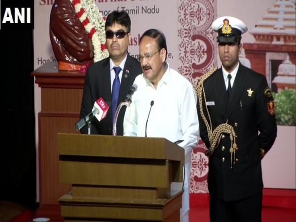 Vice President M Venkaiah Naidu in Chennai on Sunday. Photo/ANI