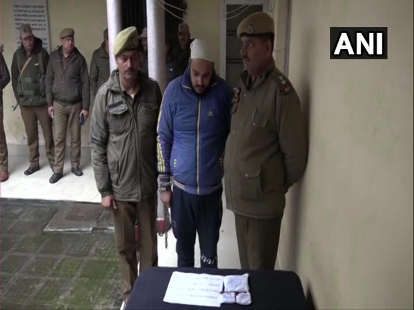 Police with accused Amandeep Singh from Kathua on Monday