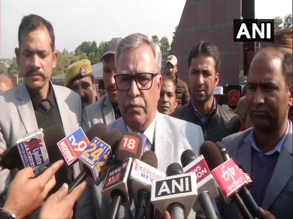Advisor to Jammu and Kashmir Lieutenant Governor Farooq Khan speaking to reporters on Tuesday. Photo/ANI
