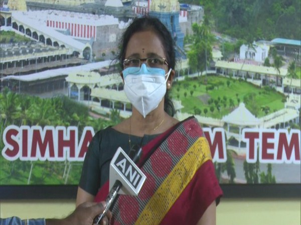 Executive Officer of Simhachalam Devasthanam M.V. Suryakala. (Photo/ANI)