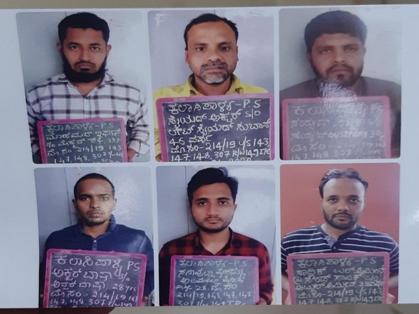 Images of the six SDPI workers held by Bengaluru police (Photo/ANI)