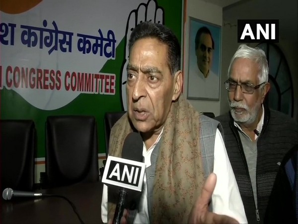Delhi Congress unit chief Subhash Chopra talking to ANI in New Delhi on Friday. Photo/ANI