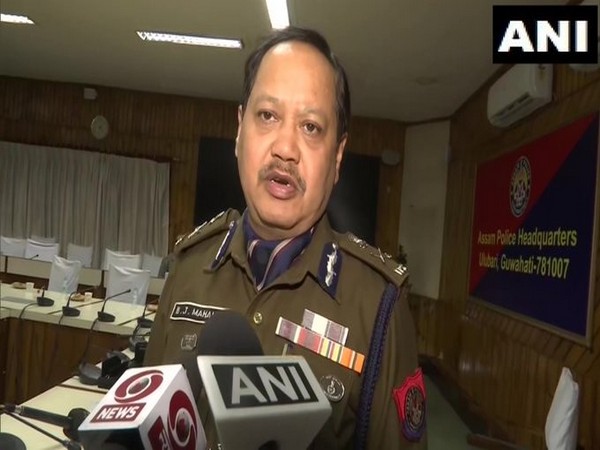 Assam DGP Bhaskar Jyoti Mahantaspeaking to media on Friday. (Photo/ANI)