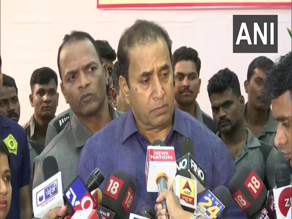 Maharashtra Home Minister Anil Deshmukh speaking to media in Mumbai on Sunday. (Photo/ANI)