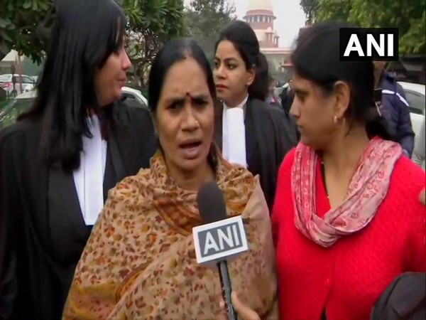 Asha Devi, Nirbhaya's mother, speaking to ANI on Monday in New Delhi. Photo/ANI