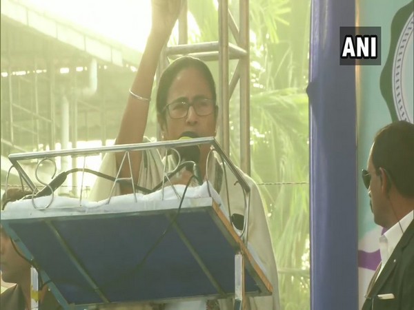 West Bengal Chief Minister Mamata Banerjee addressing a rally in Siliguri
