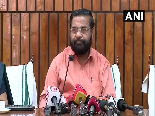 Kerala Tourism Minister Kadakampally Surendran during a press conference on Tuesday. Photo/ANI
