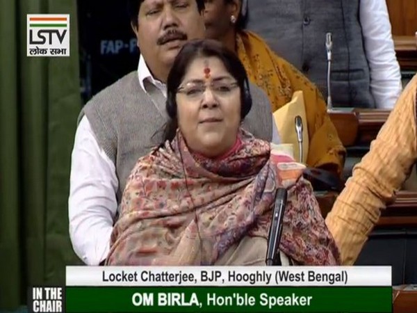 BJP MP in the Lok Sabha Locket Chatterjee [Photo/Lok Sabha TV]