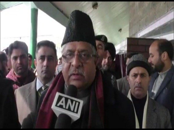 Union Minister Ravi Shankar Prasad speaking to ANI in Sopore, Jammu and Kashmir on Friday. (Photo/ANI)