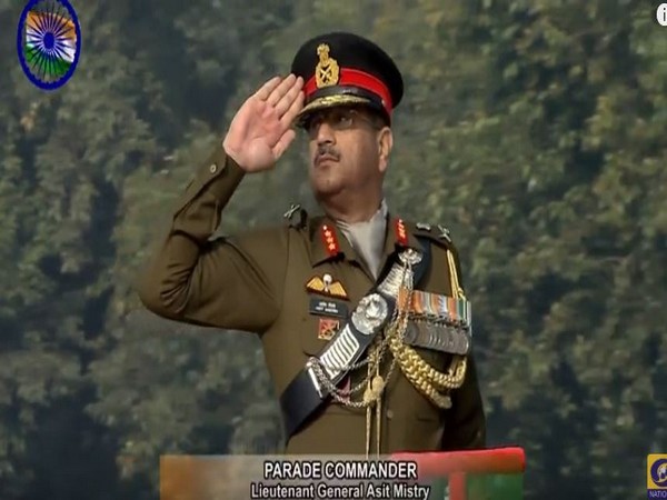 Lieutenant General Asit Mistry at Rajpath on the ocassion of 71st Republic Day. (Picture courtesy: DD)