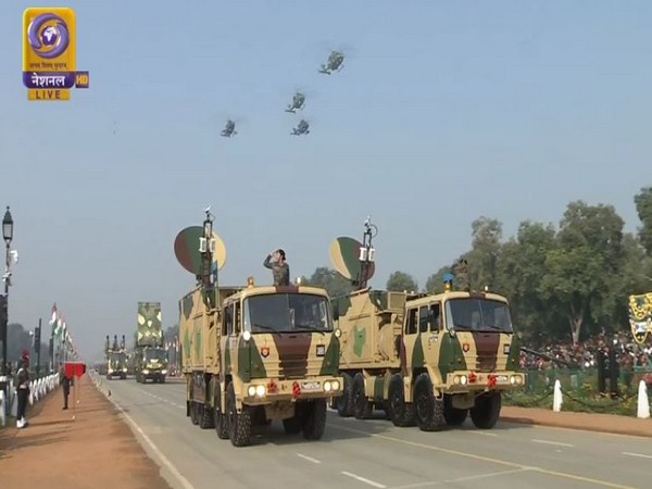 Visuals from Republic day ceremony in New Delhi on Sunday. Photo/ANI