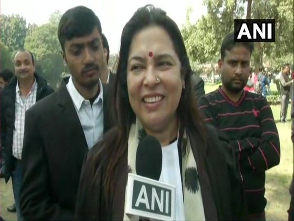 BJP leader and advocate Meenakshi Lekhi speaking to reporters on Monday. Photo/ANI