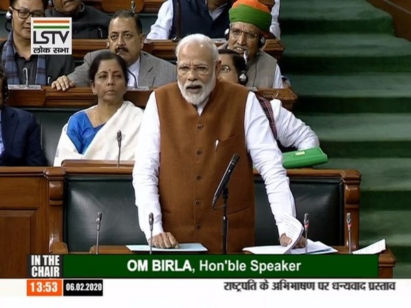 Prime Minister Narendra Modi addressing the Lok Sabha on Thursday. Photo/ANI
