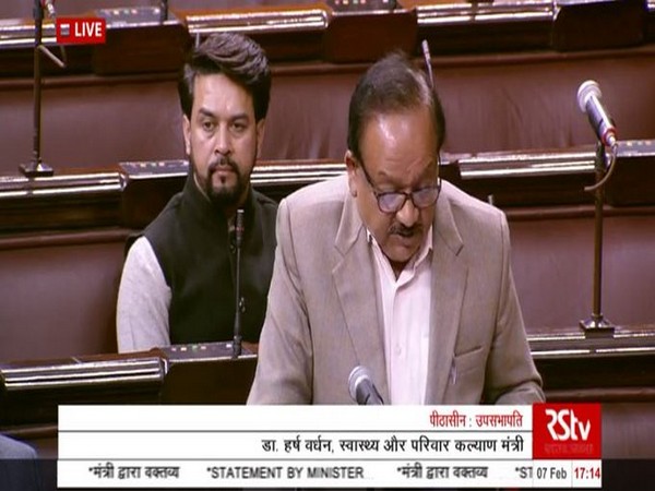Union Health Minister Dr Harsh Vardhan speaking in the Rajya Sabha on Friday.