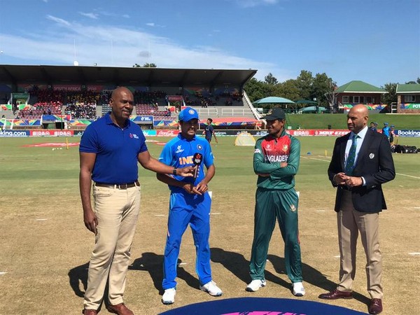India and Bangladesh captains during toss at finals of U19 World Cup (Photo/ Cricket World Cup Twitter)