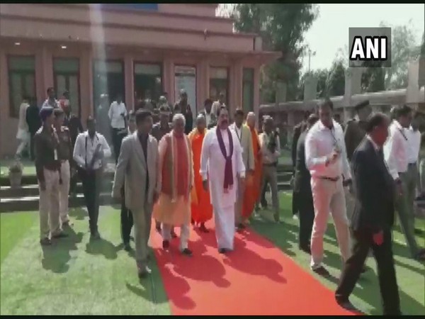 Sri Lankan Prime Minister Mahinda Rajapaksa in Bodh Gaya on Monday