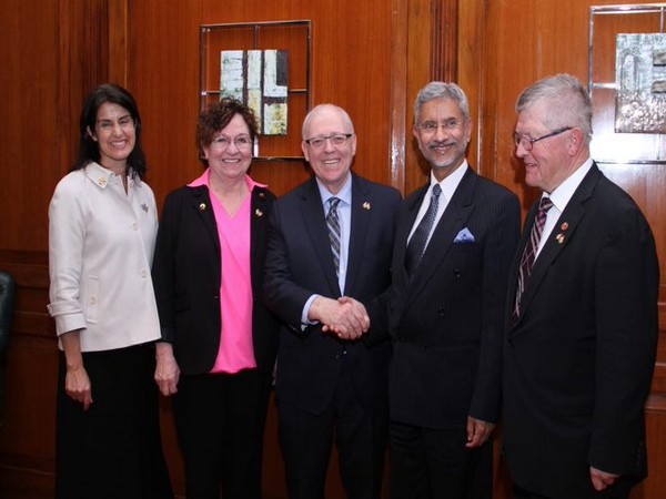 EAM S Jaishankar met the Canadian Parliamentary delegation led by Speaker George J Furey (Photo tweeted by EAM)