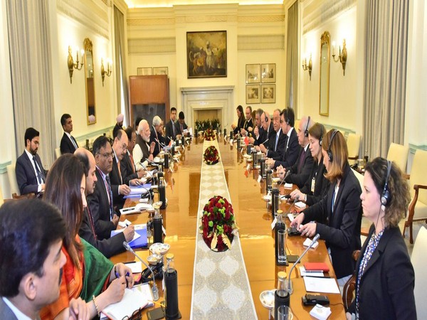 PM Modi at delegation-level talks with Portuguese President Marcelo Rebelo De Sousa in New Delhi on Friday