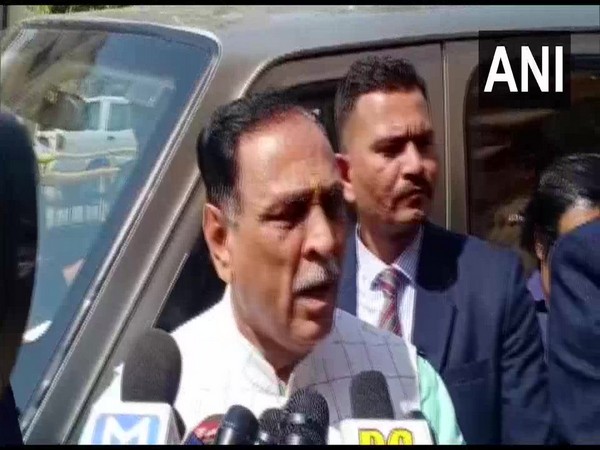 Gujarat Chief Minister Vijay Rupani speaking to media in Ahmedabad on Saturday. Photo/ANI