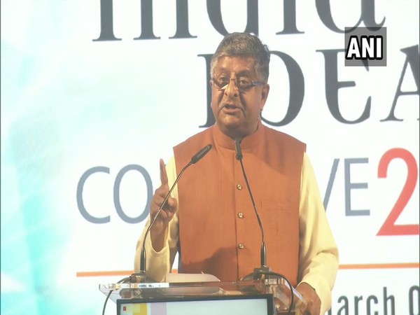 Union Law Minister Ravi Shankar Prasad speaks at India Ideas Conclave 2020 at Tech City Narmada [Photo/ANI]