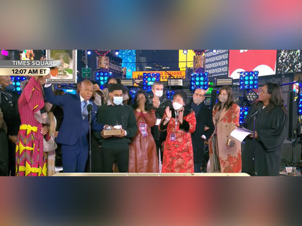 New York's new Mayor sworn in at midnight. (Photo Credit: Eric Adams Twitter)