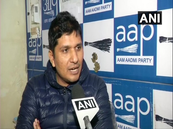AAP MLA Saurabh Bhardwaj talking to ANI in New Delhi on Thursday. Photo/ANI
