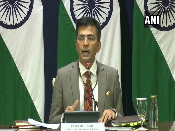 MEA spokesperson Raveesh Kumar addressing a press briefing in New Delhi on Thursday.