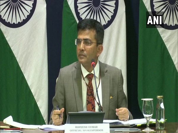 MEA spokesperson Raveesh Kumar addressing a press conference in New Delhi on Thursday. Photo/ANI