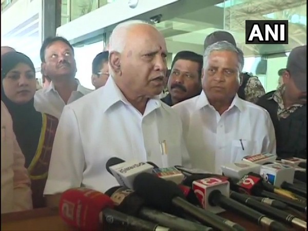 Karnataka CM BS Yediyurappa speaks to media in Bengaluru on Friday [Photo/ANI]