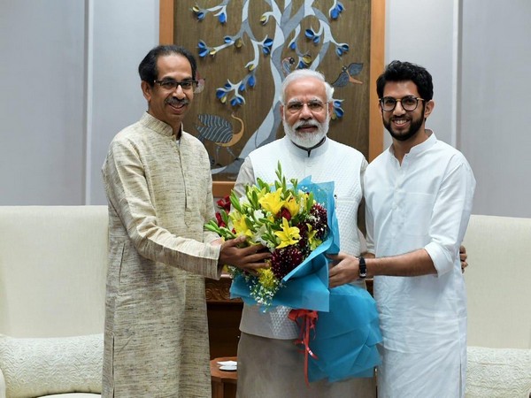 Maharashtra Chief Minister Uddhav Thackeray and his son Aaditya with Prime Minister Narendra Modi in New Delhi on Friday.
