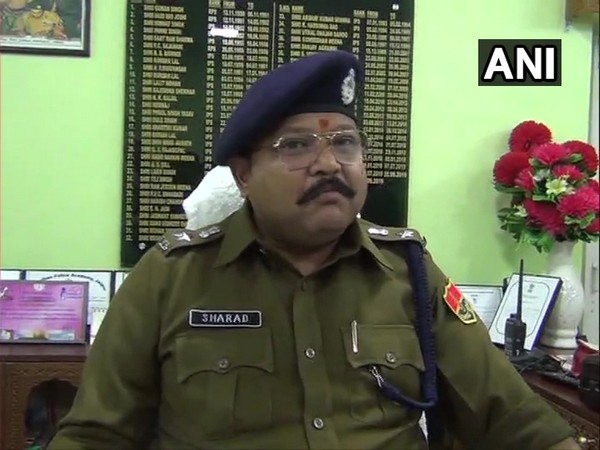 Barmer Superintendent of Police Sharad Chaudhary speaking to media persons on Friday.