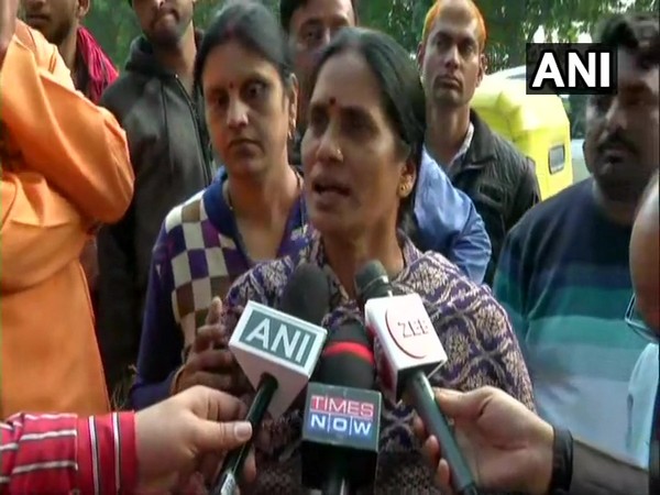 Nirbhaya's mother Asha Devi talking to reporters in New Delhi on Saturday. Photo/ANI