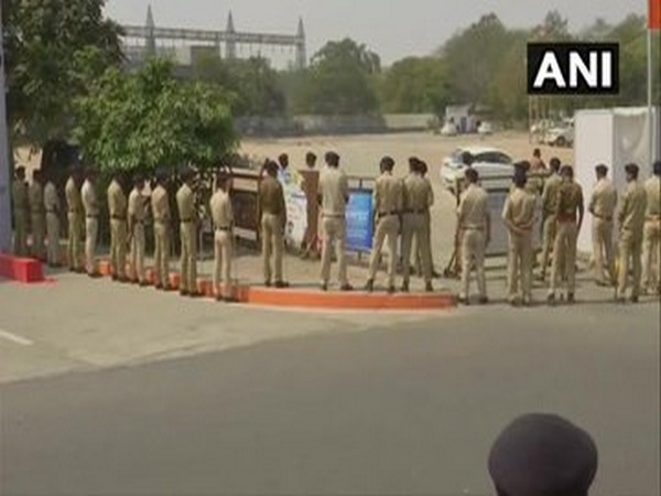Security personnel on Sunday conducted final rehearsals ahead of Trump visit. Photo/ANI