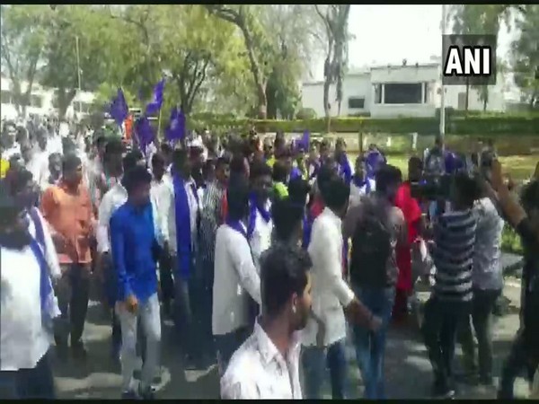 A rally led by Bhim Army's Chandrashekhar Azad in Aurangabad on Sunday [Photo/ANI]