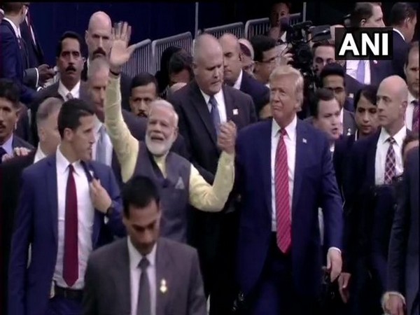 Pm Modi and Donald Trump at 'Howdy Modi' even in Houston, US, in September last year. Photo/ANI