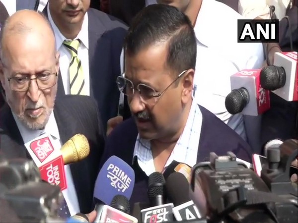 Delhi Chief Minister Arvind Kejriwal speaks to media in New Delhi [Photo/ANI]