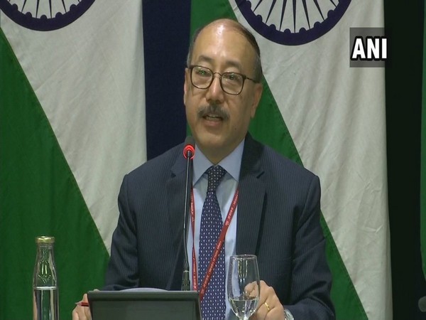 Foreign Secretary Harsh Vardhan Shringla at a press briefing on Tuesday.