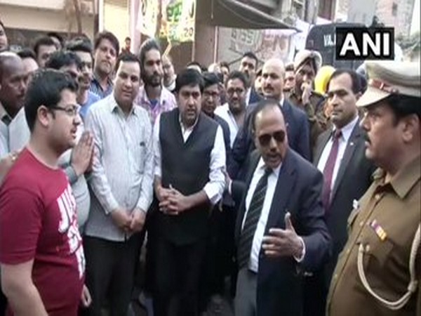 NSA Ajit Doval on Wednesday interacted with the locals of violence-hit northeast Delhi. Photo/ANI
