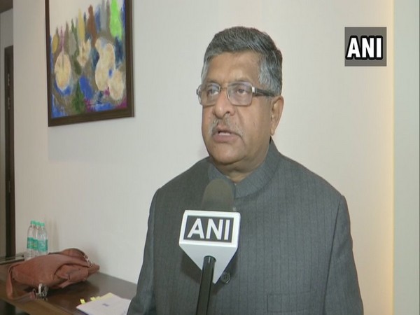 Union Minister Ravi Shankar Prasad speaks to ANI in New Delhi on Thursday [Photo/ANI]