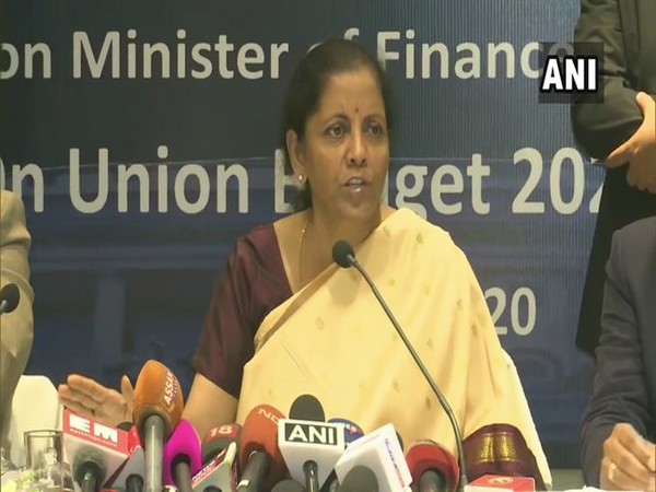 Finance Minister Nirmala Sitharaman addressing a press conference in Guwahati, Assam on Thursday. 
