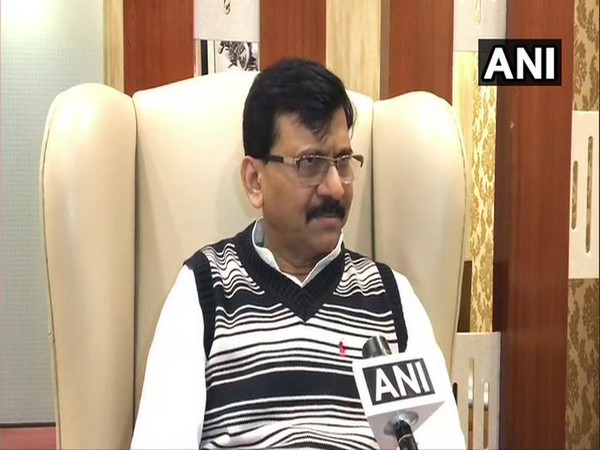 Shiv Sena leader Sanjay Raut speaking to reporters on Thursday. Photo/ANI