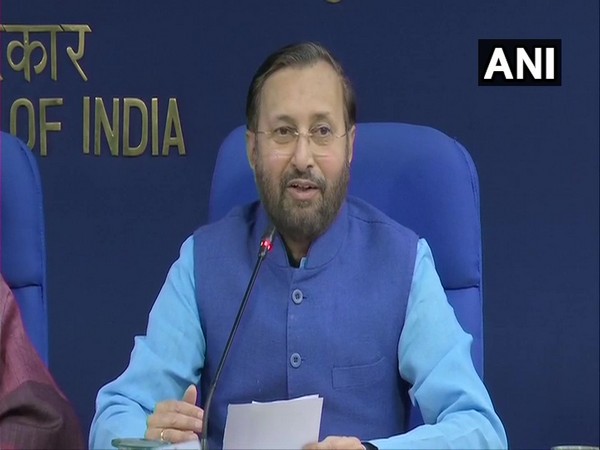 Union Minister Prakash Javadekar during a media briefing in New Delhi on Friday. Photo/ANI